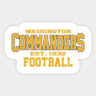 Vintage WST Commanders Football Sticker